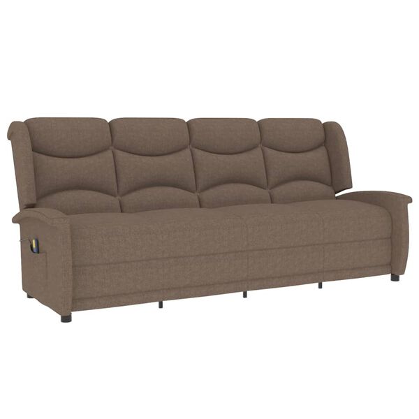 vidaXL 4-Sitzer Massagesessel Taupe Stoff