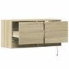 vidaXL TV-Wandschrank mit LED-Beleuchtung Sonoma-Eiche 80x31x38 cm