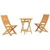 vidaXL Klapp Bistro Set 3 pcs Braun Akazie Massivholz
