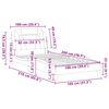 vidaXL Bettgestell "Viana" ohne Matratze Braun 100x200 cm Kunstleder
