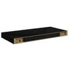 vidaXL Schweberegale 2 Stk. Schwarz 50x23x3,8 cm MDF