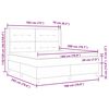 vidaXL Boxspringbett mit Kopfteil Dunkelgrau 180 x 200 cm Samt