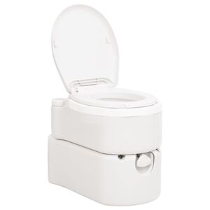 vidaXL Camping-Einbautoilette Wei&szlig; 24+17 L HDPE & PP