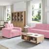 vidaXL Sofa Set 3 pcs Rosa 221 x 80 x 80 cm Samt