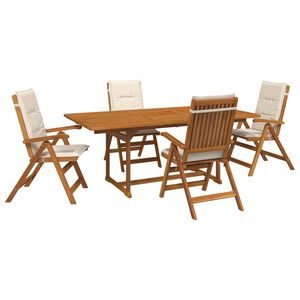 vidaXL Essgruppe f&uuml;r drau&szlig;en mit Sonnenschirm 6 stk. 4-Sitzer