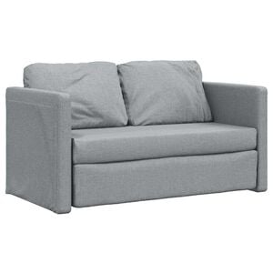 vidaXL Bodensofa mit Schlaffunktion Hellgrau 112x174x55 cm Stoff