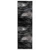 vidaXL Teppichl&auml;ufer FLORNES Gewebt Schwarz PP 7 mm