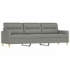 vidaXL 3-Sitzer-Sofa mit Kissen Dunkelgrau 210 cm Stoff