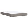 vidaXL Boxspringbett mit Matratze Taupe 160x200 cm Stoff
