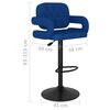 vidaXL Barhocker 2 Stk. Blau Stoff