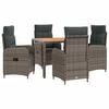 vidaXL Outdoortisch-Set 5 stk. Hellgrau und Dunkelgrau
