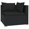 vidaXL 11-tlg. Garten-Lounge-Set mit Kissen Poly Rattan Schwarz