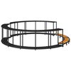 vidaXL Whirlpool-Umrandung mit Stauraum Holztreppe Schwarz Poly Rattan