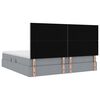vidaXL Bett mit Stauraum und LED Hellgrau 200 x 200 cm Polyester