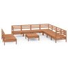 vidaXL 10-tlg. Garten-Lounge-Set Massivholz Kiefer Honigbraun