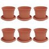 vidaXL Blument&ouml;pfe 6 pcs Ziegelrot &Oslash; 12,5 x 10 cm Kunststoff