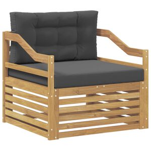 vidaXL Outdoor-Sofa Wei&szlig; und Anthrazit