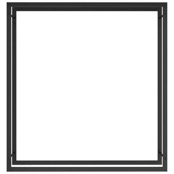 vidaXL Brennholzregal Mattschwarz 110x28x116 cm Stahl