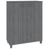 vidaXL Schuhschrank HAMAR Dunkelgrau 85x40x108 cm Massivholz Kiefer