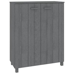 vidaXL Schuhschrank HAMAR Dunkelgrau 85x40x108 cm Massivholz Kiefer