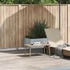 vidaXL Garten-Couchtisch Rechteckig Beige 80x40x37 cm Poly Rattan