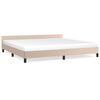vidaXL Bettgestell mit Kopfteil ohne Matratze Cappuccino 200x200 cm