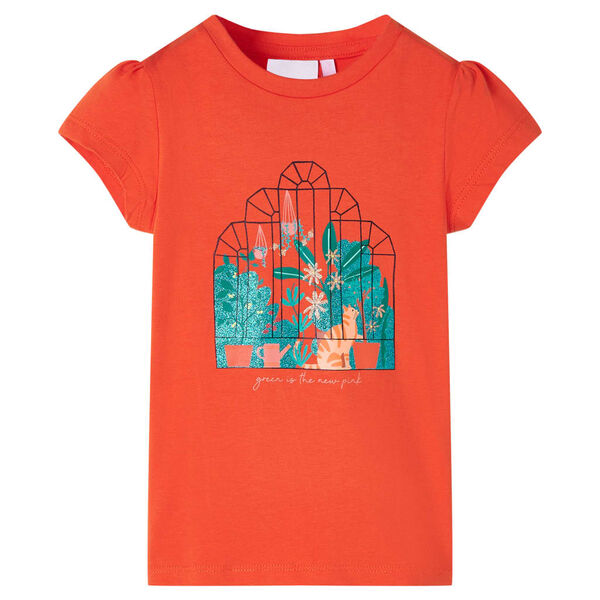 Kinder-T-Shirt Dunkelorange 140