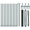 vidaXL Zaunpfosten Gr&uuml;n 25 x 0,8 m (19 x 19 mm Masche) Stahl und PVC