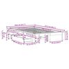 vidaXL Massivholzbett ohne Matratze Wachsbraun 135x190 cm Kiefernholz