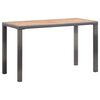 vidaXL Gartentisch Anthrazit und Braun 123x60x74 cm Massivholz Akazie