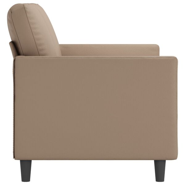 vidaXL 2-Sitzer-Sofa Cappuccino-Braun 120 cm Kunstleder