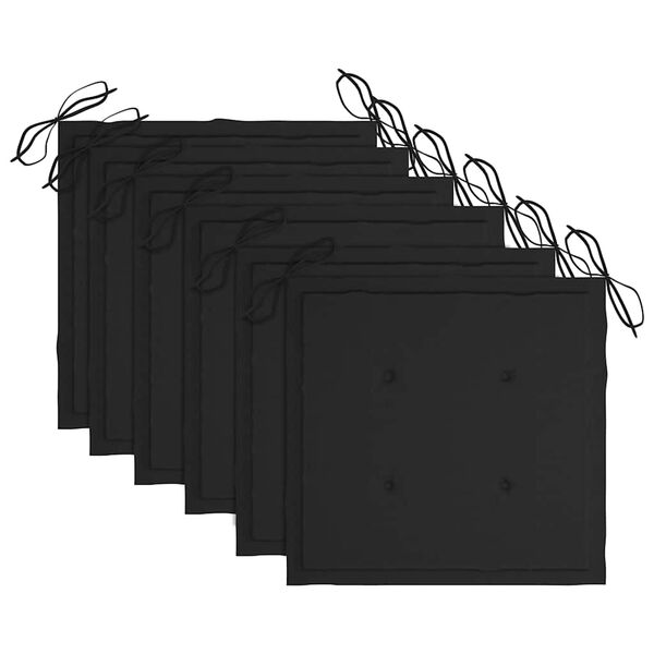 vidaXL Klappbare Gartenst&uuml;hle 6 Stk. mit Sitzkissen Massivholz Akazie