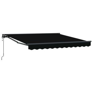vidaXL Einziehbare Markise Schwarz 300 x 250 cm Aluminium und Stoff