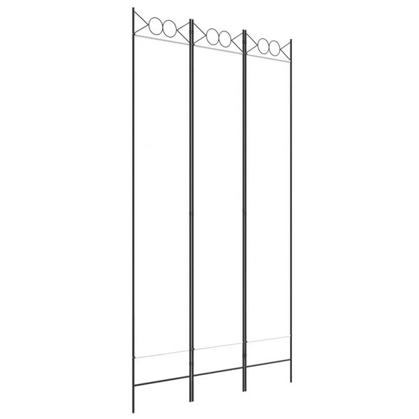 vidaXL 3-tlg. Paravent Wei&szlig; 120x220 cm Stoff