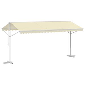 vidaXL Freistehende Markise 500x300 cm Creme