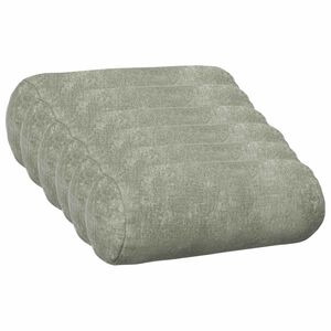 vidaXL Kissenbezug 6 pcs HEERLEN Gr&uuml;n &Oslash; 15 x 40 cm Chenille-Stoff