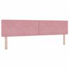 vidaXL Boxspringbett mit Matratze mit Kopfteil Rosa 200 x 200 cm Samt