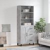 vidaXL Highboard Betongrau 69,5x34x180 cm Holzwerkstoff