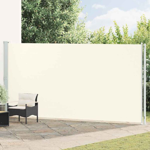 vidaXL Seitenmarkise Ausziehbar 200x600 cm Creme