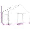 vidaXL Pavillon mit Dach Weiß 5,88x2,23x3,75 m Polyethylen