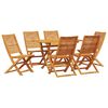 vidaXL Garten Essgruppe 7 pcs Braun Massivholz Akazie