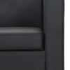 vidaXL 2-Sitzer-Sofa Kunstleder Schwarz