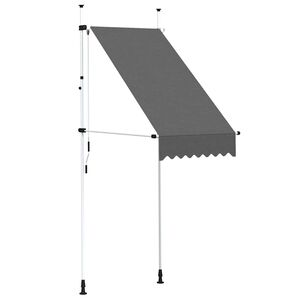 vidaXL Einziehbare Markise Handbetrieben 100 cm Anthrazit