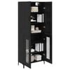 vidaXL Highboard Schwarz Eichen-Optik 69,5 x 34 x 180 cm Holzwerkstoff