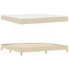 vidaXL Boxspringbett mit Matratze Creme 200 x 200 cm Stoff