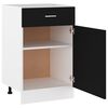 vidaXL Schubunterschrank Lyon Schwarz 50x46x81,5 cm Holzwerkstoff