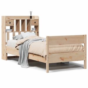 vidaXL B&uuml;cherregalbett ohne Matratze 75x190 cm Massivholz Kiefer