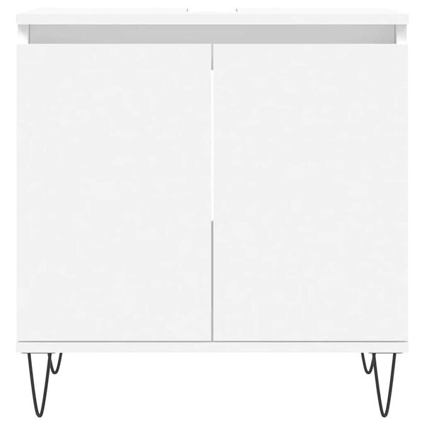 vidaXL Badezimmerschrank Weiß 58x33x60 cm Holzwerkstoff