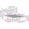 vidaXL Bettrahmen Hellgrau 140 x 200 cm Massives Kiefernholz