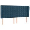 vidaXL Kopfteil mit Ohren Dunkelblau 163x23x118/128 cm Samt